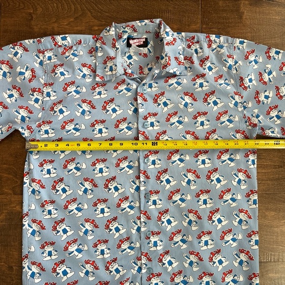 Hawaiian Punch VTG Short Sleeve Collared Hawaiian Shirt Blue - Picture 3 of 7